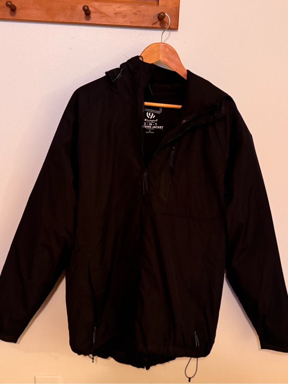 Champion 3-in-1 Systems Jacket Black Size Large